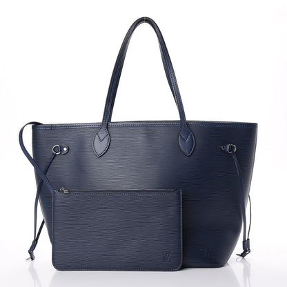 Louis Vuitton Epi Neverfull MM Indigo 2 of 10