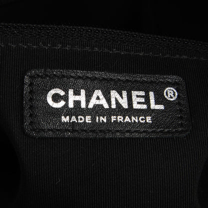 Chanel Lambskin Surpique Chevron Quilted Tote Black 6 of 8