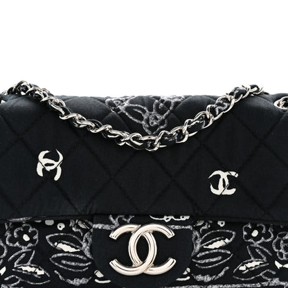 Chanel Cotton Quilted Small Bandana Single Flap Black 8 of 11