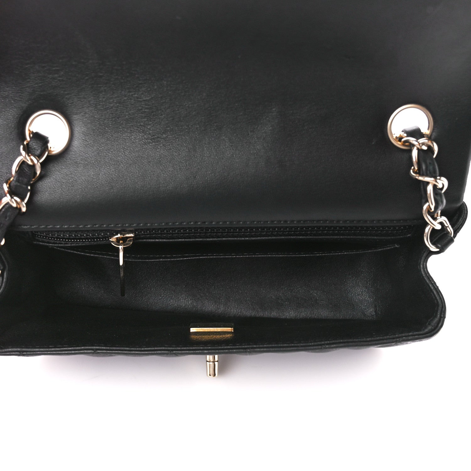 Chanel Lambskin Quilted Mini Rectangular Flap Black 5 of 11