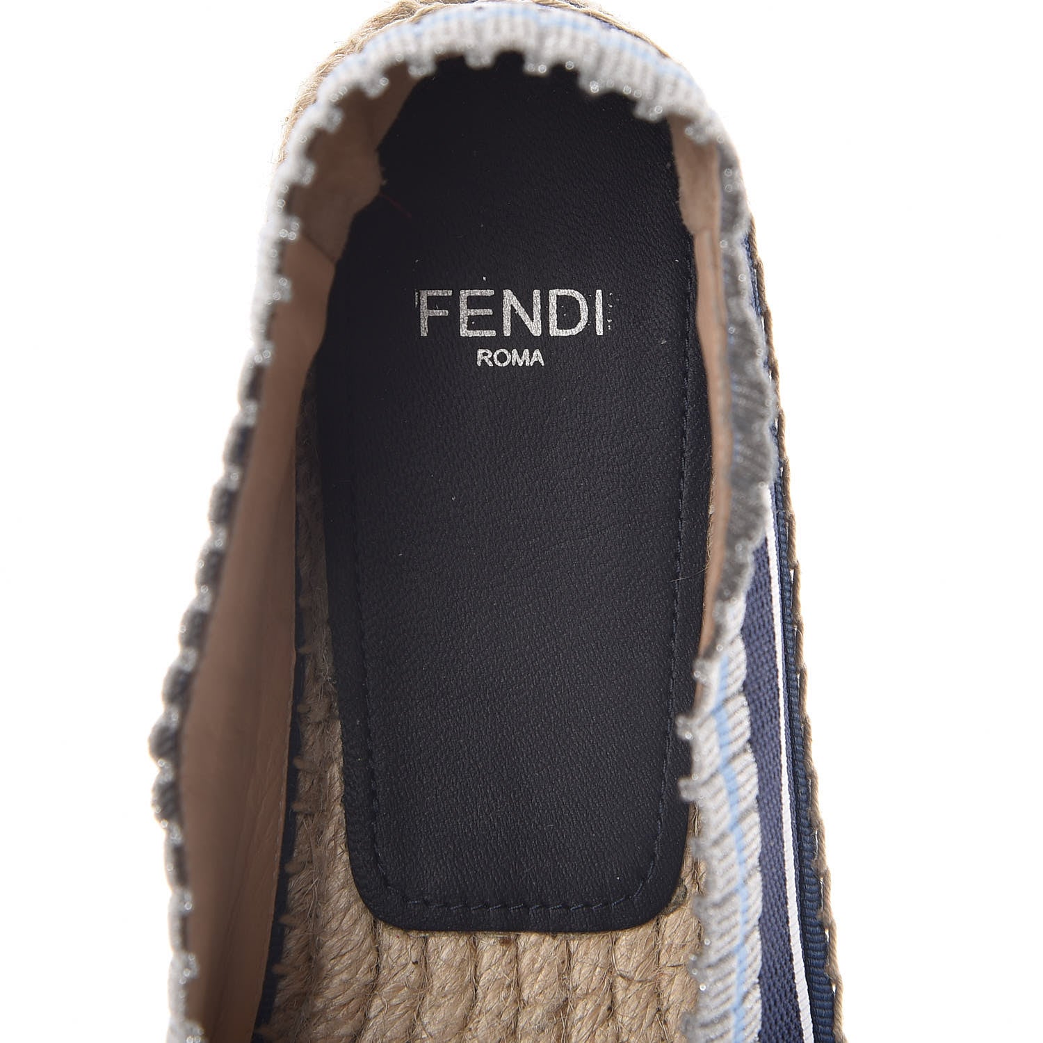 Fendi Knit Rockoko Sock Espadrilles 38 Grey 7 of 13