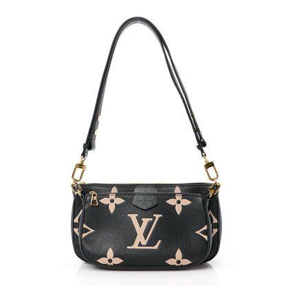 Louis Vuitton Empreinte Monogram Giant Multi Pochette Accessories Black Beige 1 of 14
