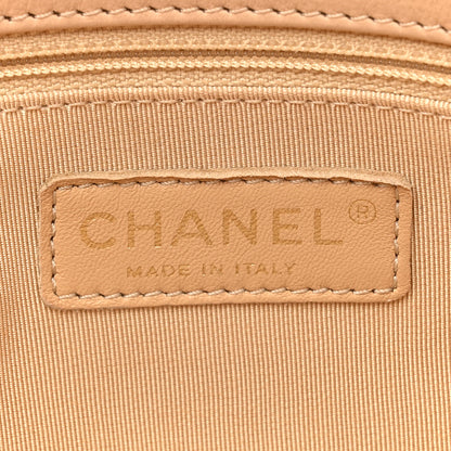 Chanel Calfskin Quilted Large CC Crown Tote Beige 6 of 18
