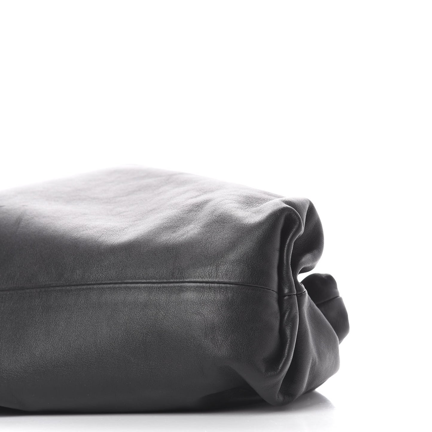 Smooth Butter Calf The Pouch Oversized Clutch Black
