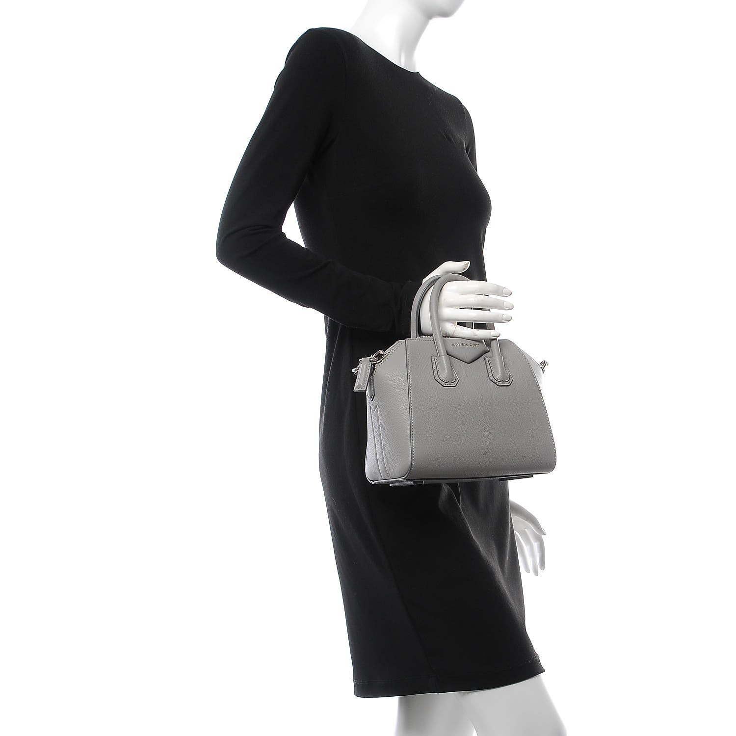 Givenchy Sugar Goatskin Mini Antigona Pearl Grey 3 of 8