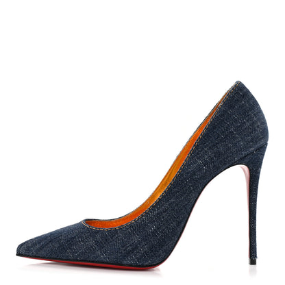 Christian Louboutin Denim Jazz Calf So Kate 120 Pumps 39.5 Blue 1 of 10