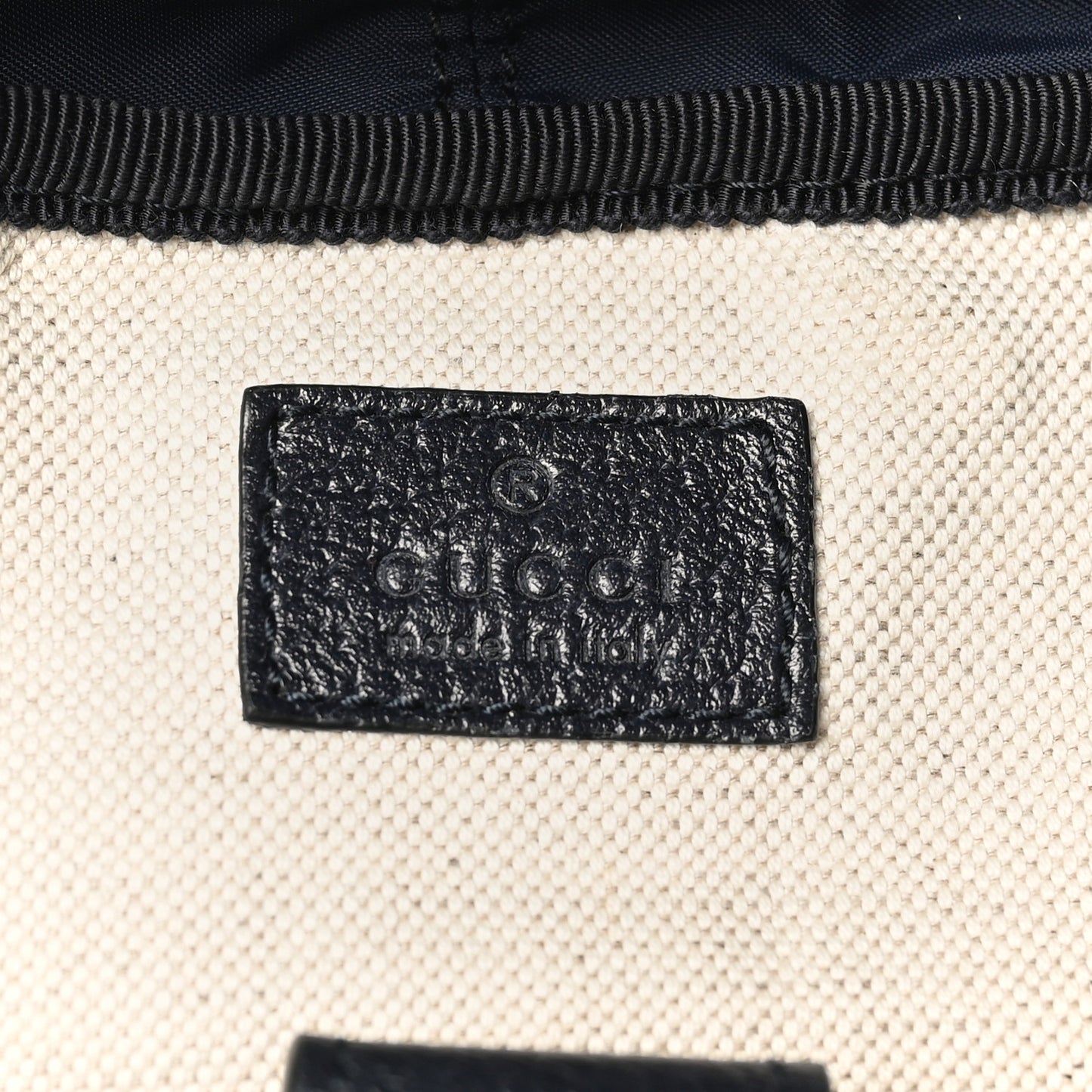 GG Supreme Monogram Medium Ophidia Double Buckle Backpack Beige Blue Black