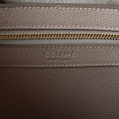 Celine Grained Calfskin Small Vertical Bi-Cabas Beige Red 5 of 9