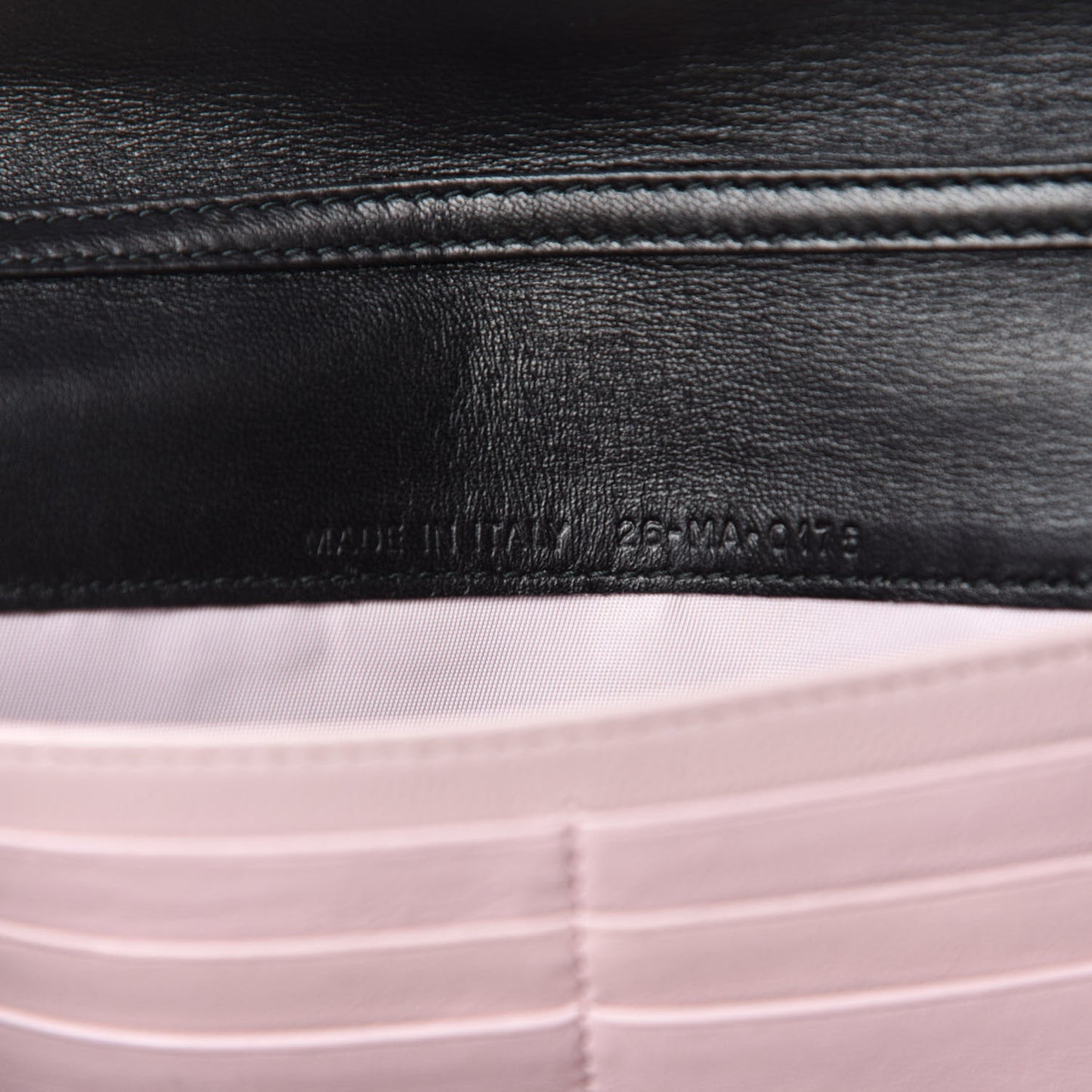 Lambskin Cannage Miss Dior Chain Wallet Black