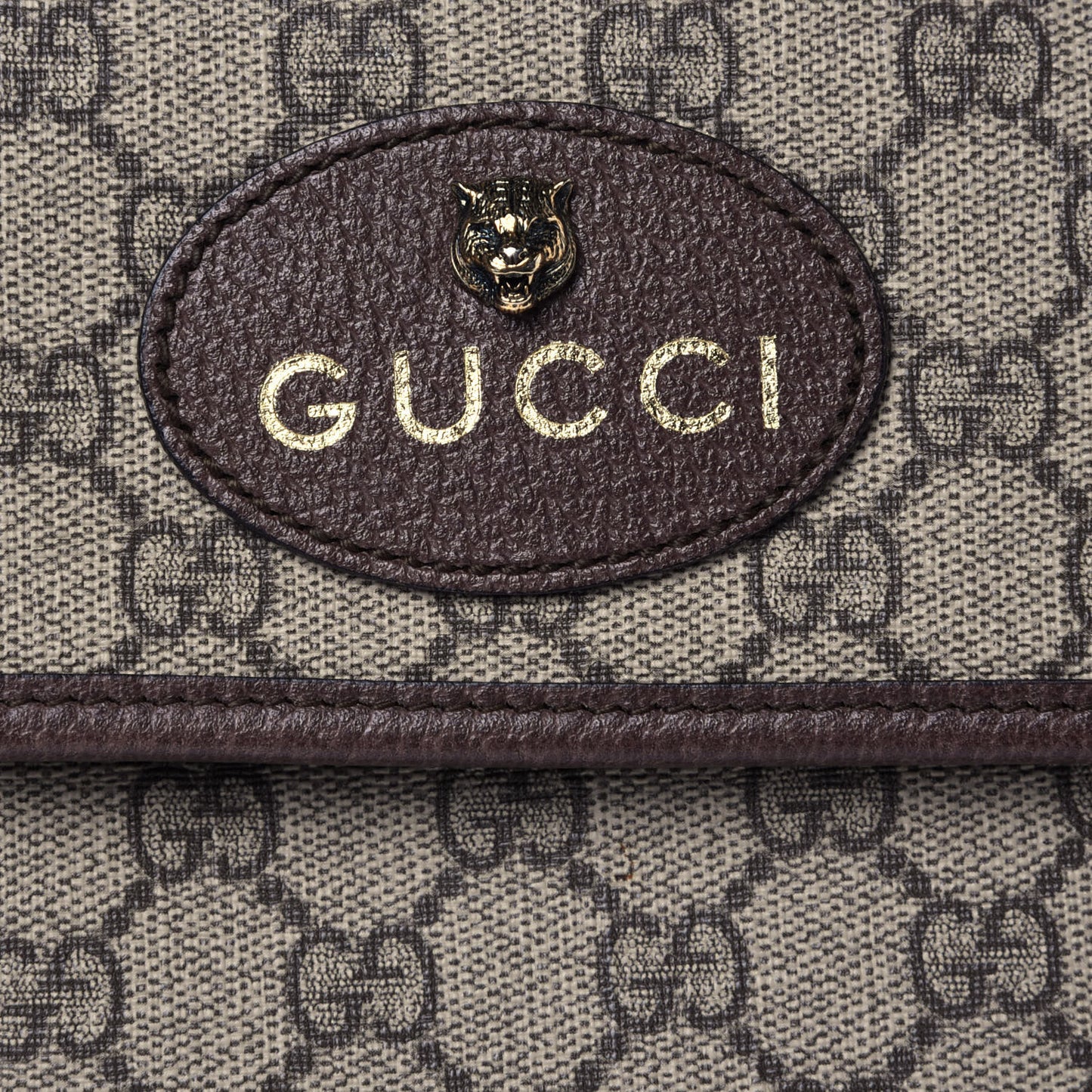 GG Supreme Monogram Neo Vintage Web Belt Bag Brown