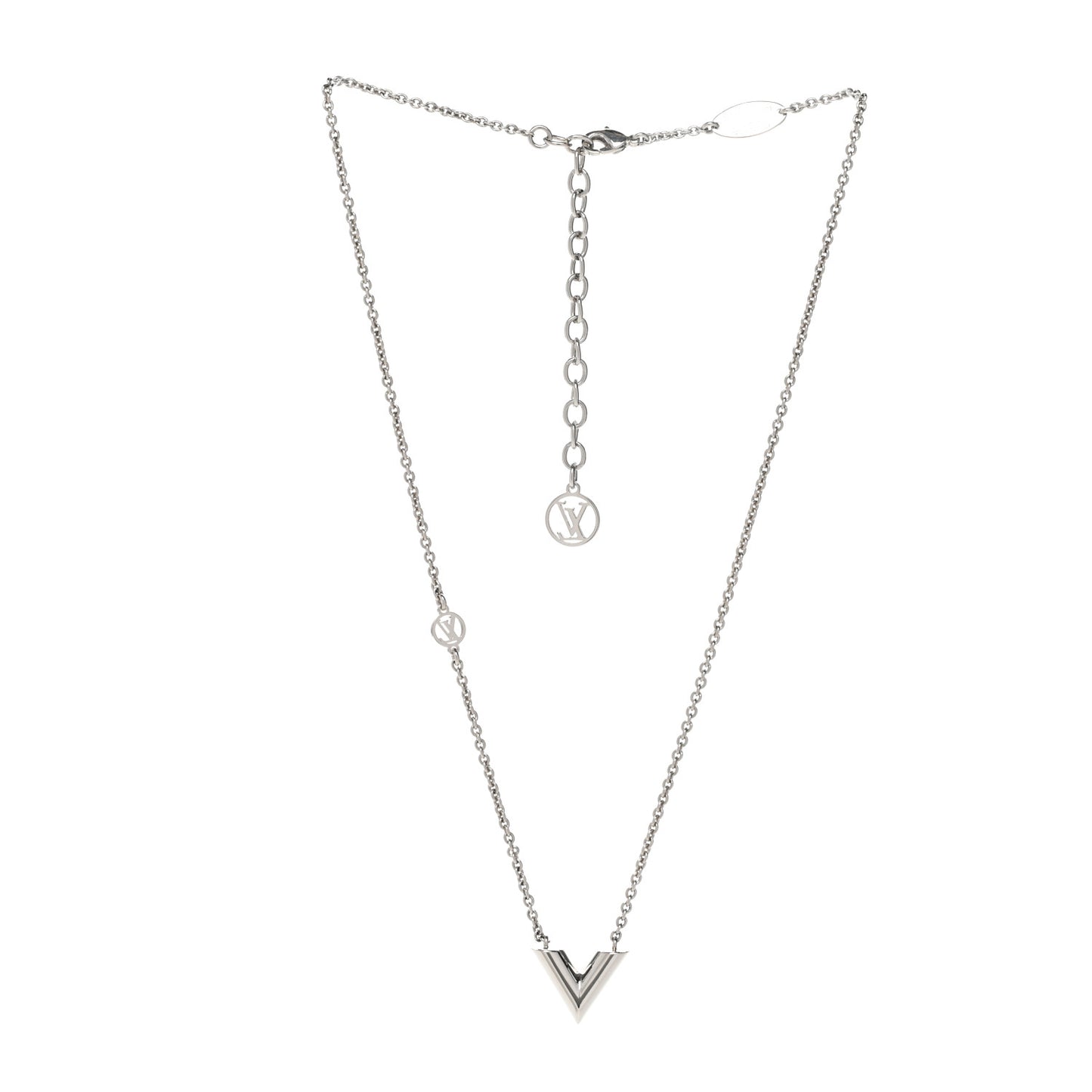 Metal Essential V Supple Necklace Silver