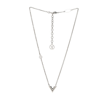 Louis Vuitton Metal Essential V Supple Necklace Silver 3 of 6