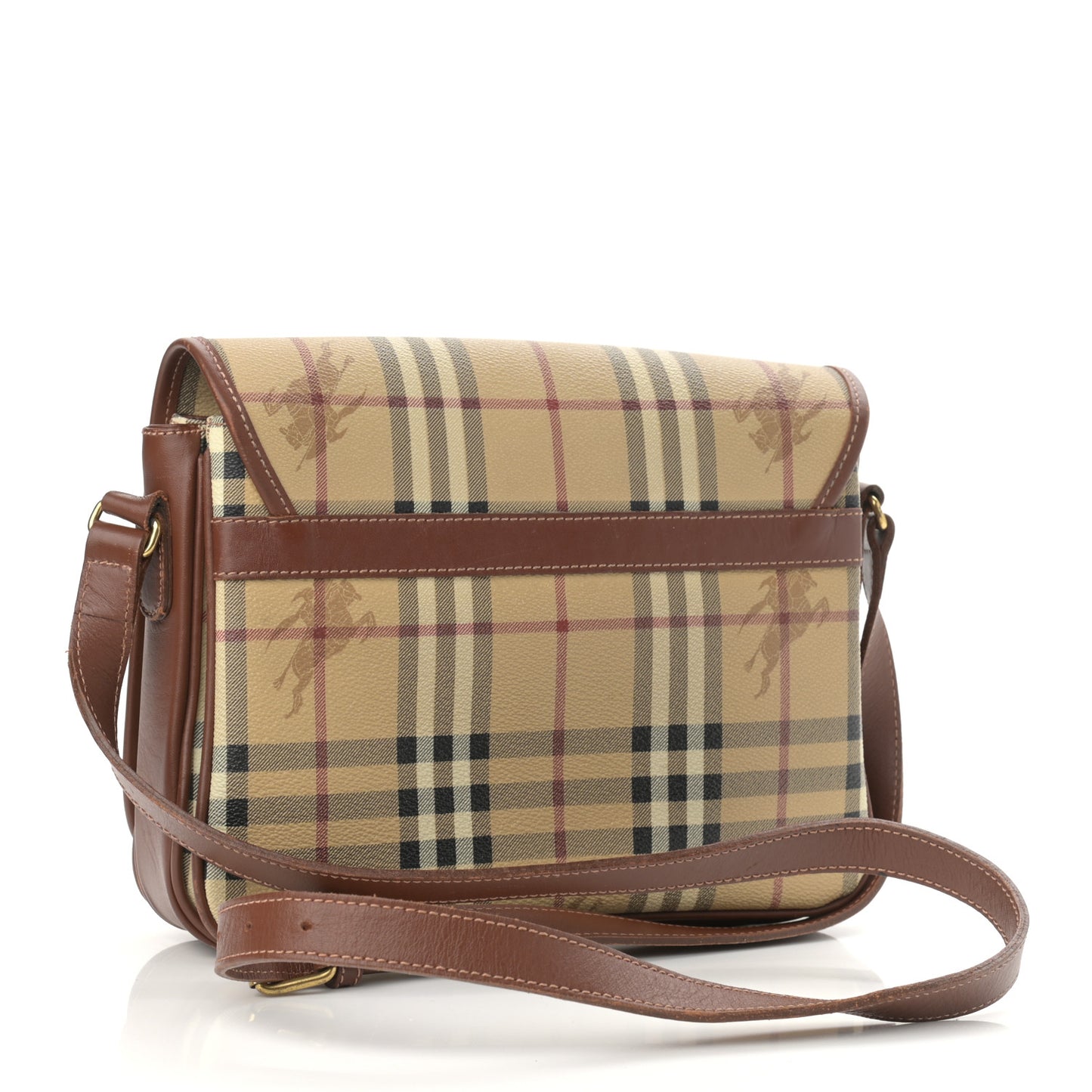 Haymarket Check Crossbody Messenger Bag Tan