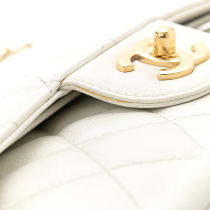 Chanel Caviar Quilted Jumbo Double Flap White 12 of 13