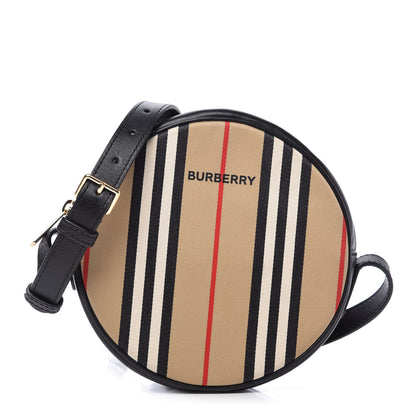 Burberry E-Canvas Calfskin Icon Stripe Louise Bag Archive Beige 1 of 8