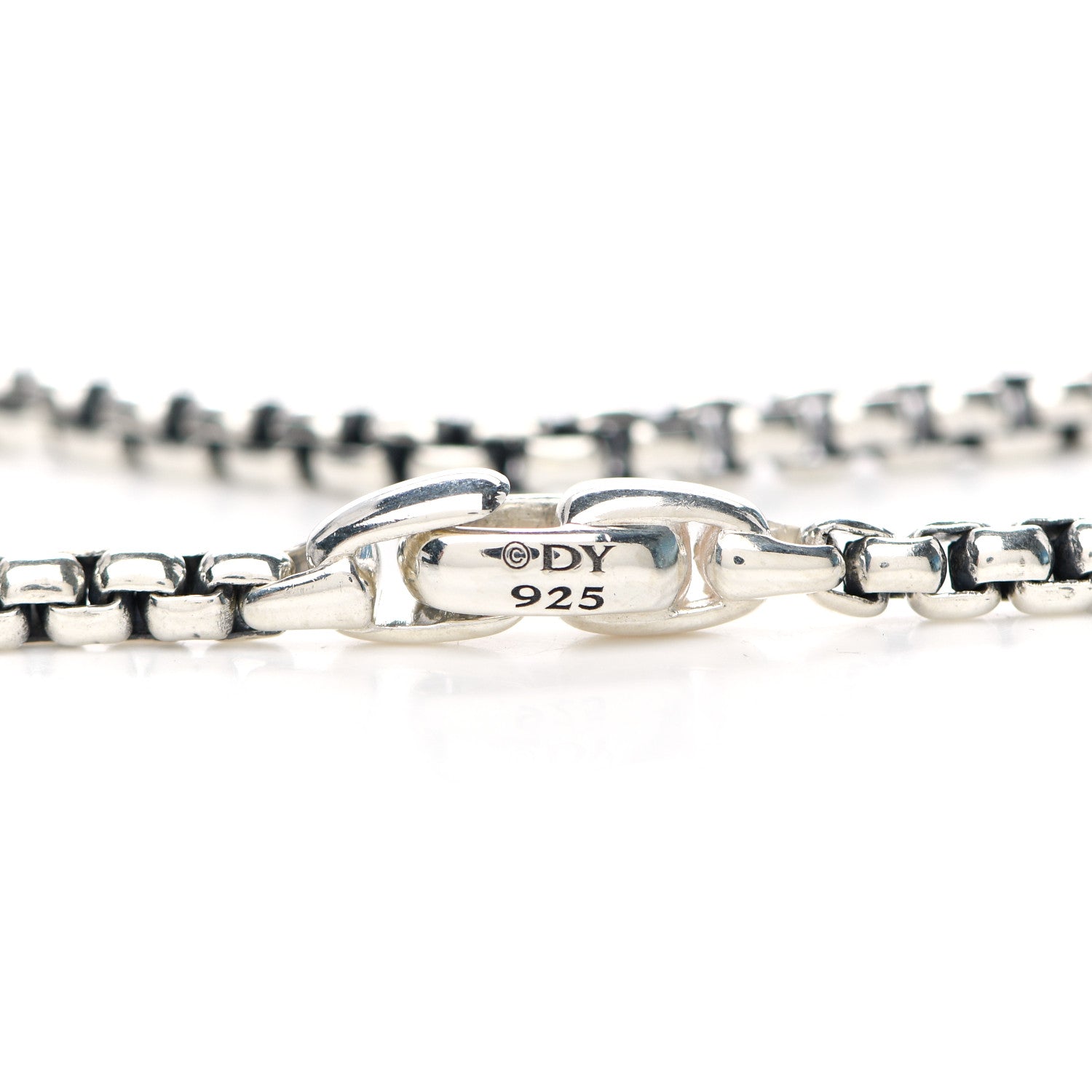 David Yurman Sterling Silver 5mm Box Chain Bracelet 4 of 4