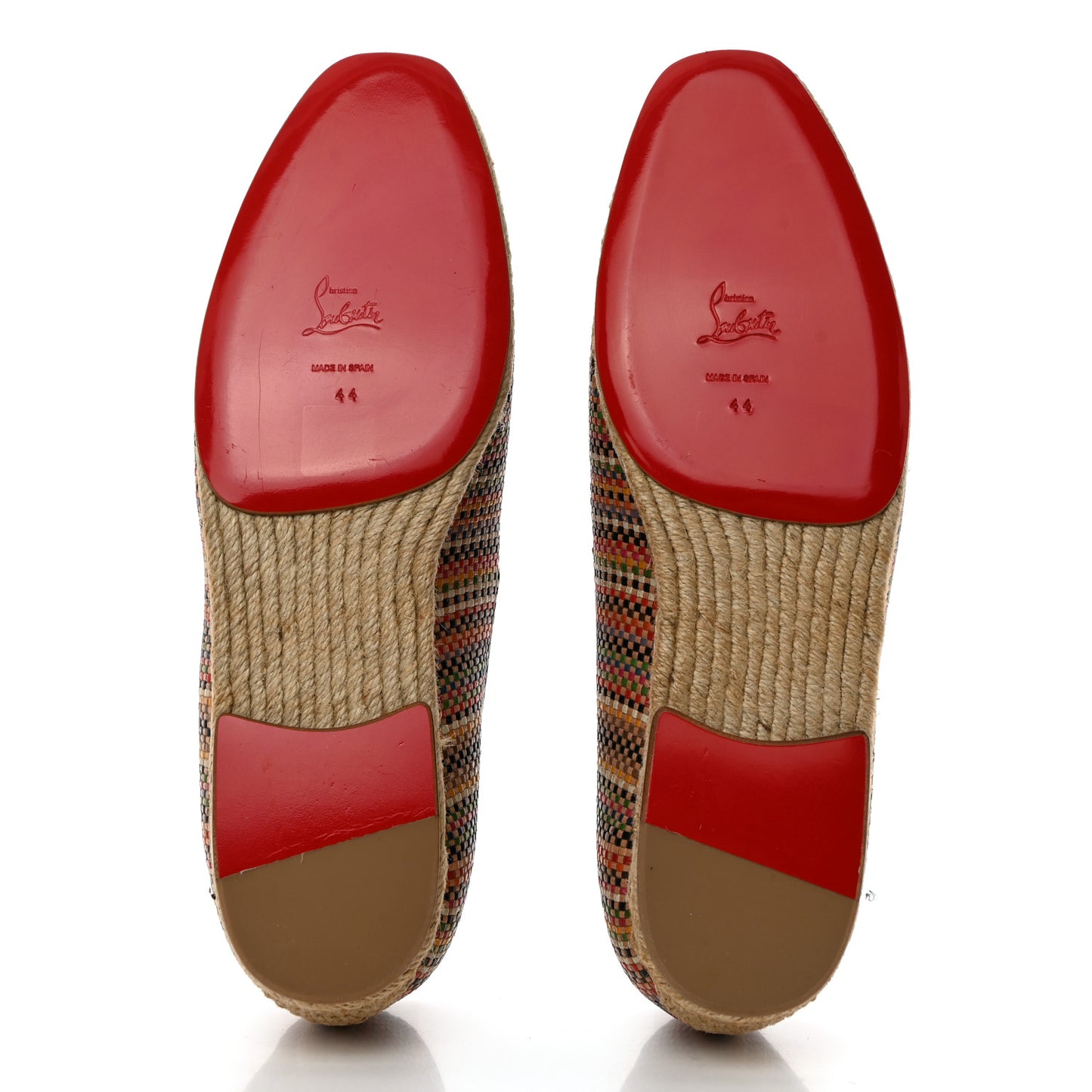 Raffia Mens Relax Flat Espadrilles 44 Multicolor