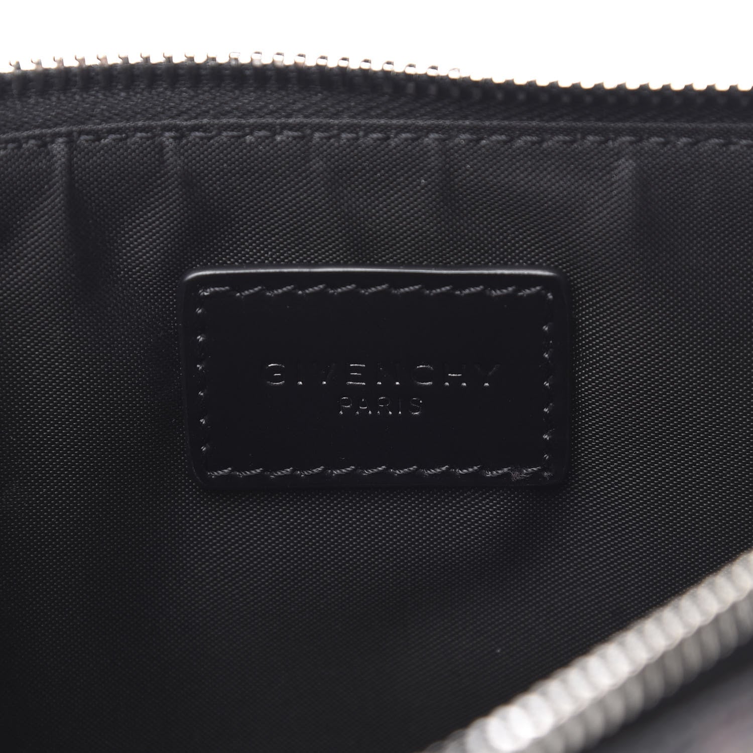 Givenchy Coated Canvas All Over Monkey Brother Print Large Zip Pouch Black 6 of 7