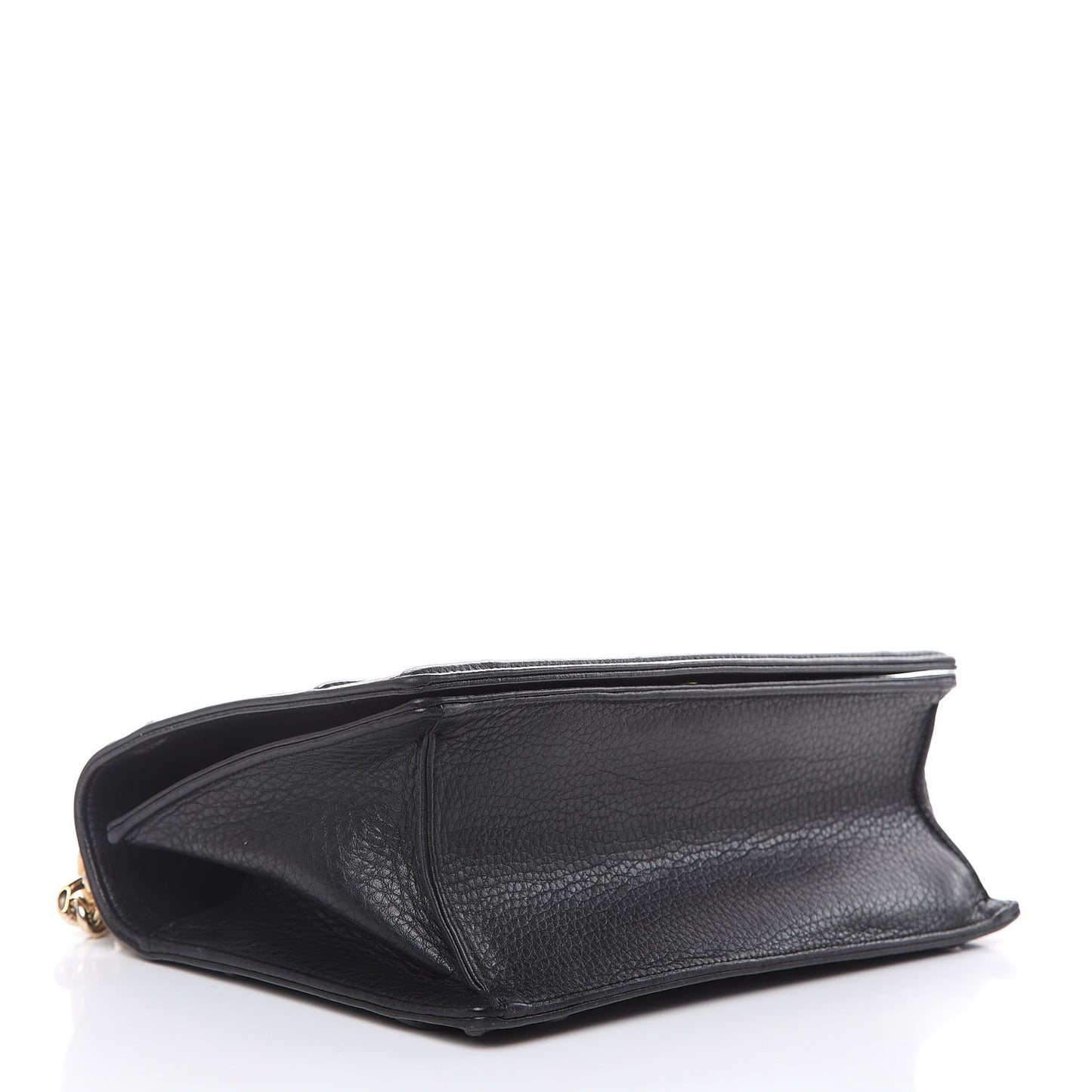 Grained Calfskin Medium Diorama Flap Bag Black