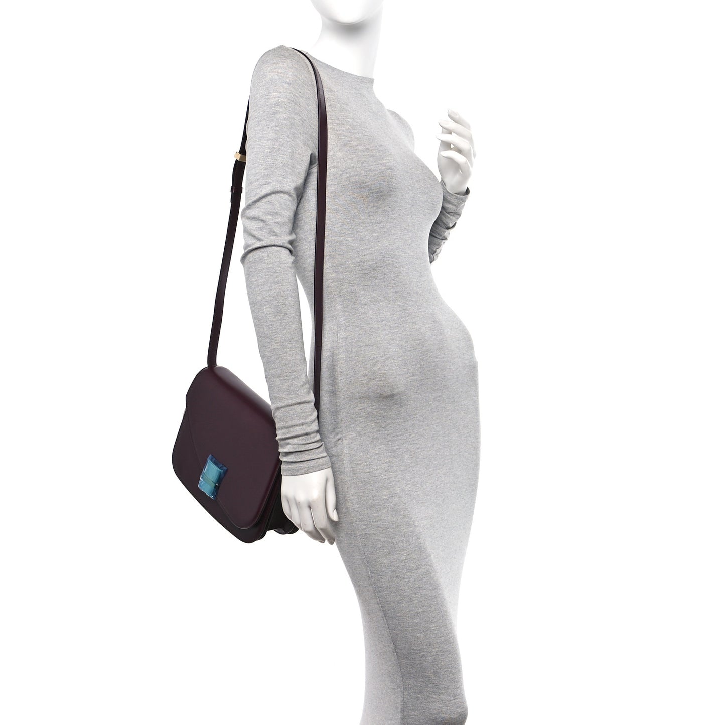 Dappled Calfskin Small Fiamma Crossbody Bag Dark Barlo