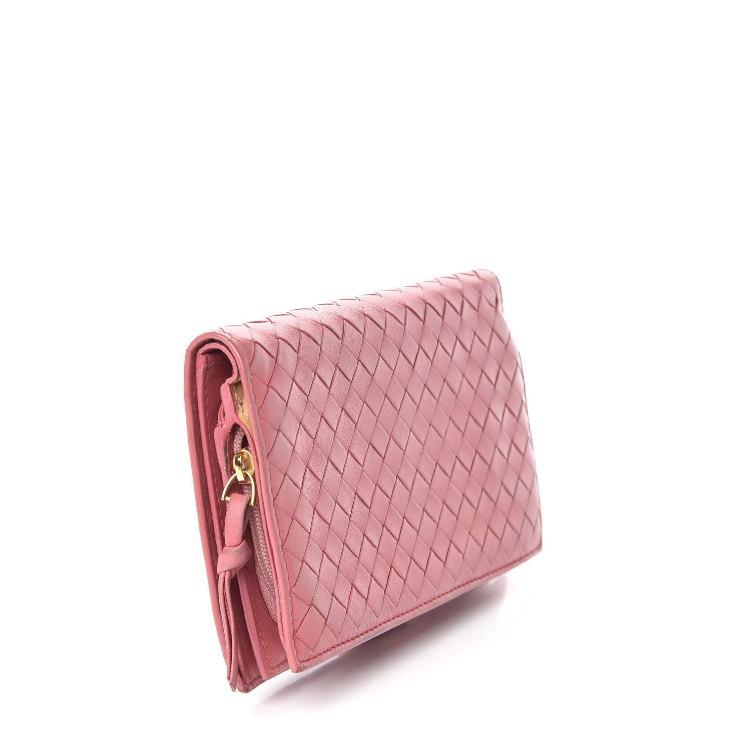 Bottega Veneta Nappa Intrecciato Continental Snap Wallet Quarzo 2 of 13