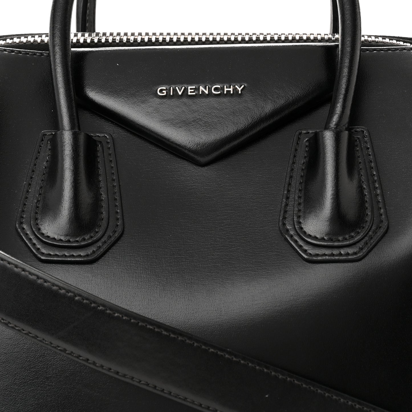 Shiny Lord Calfskin Medium Antigona Black