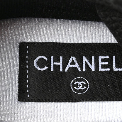 Chanel Braided Raffia Womens CC Sneakers 38 Black 6 of 7