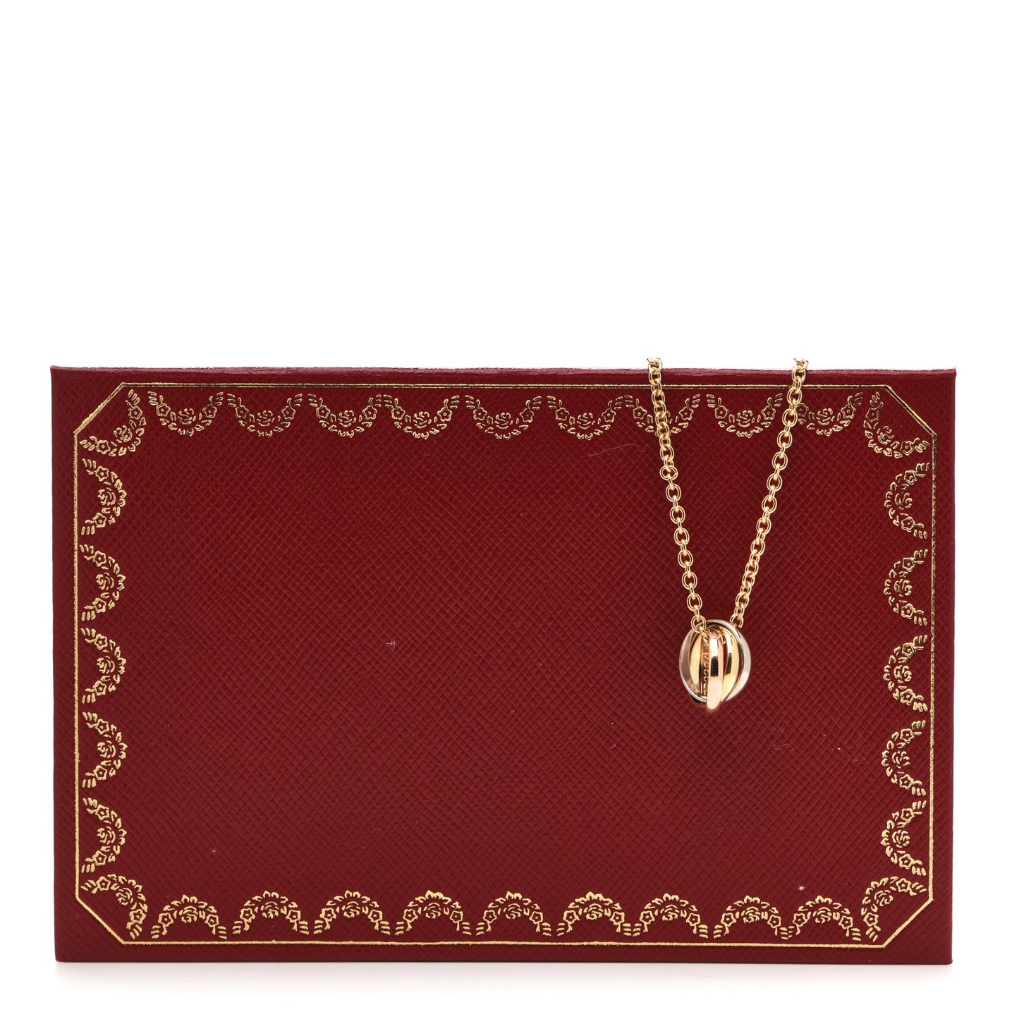 18K Pink Yellow White Gold Baby Trinity Pendant Necklace