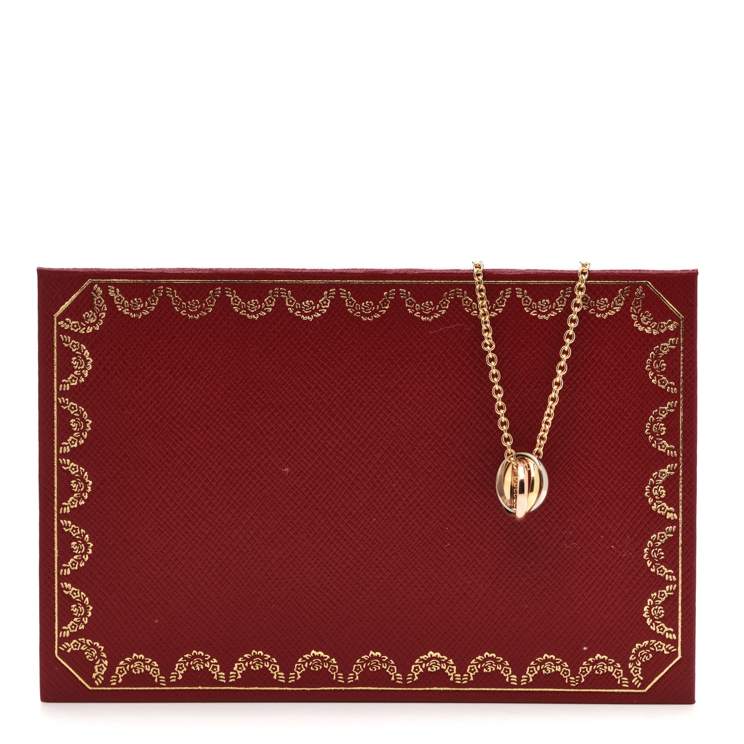 Cartier 18K Pink Yellow White Gold Baby Trinity Pendant Necklace 6 of 6