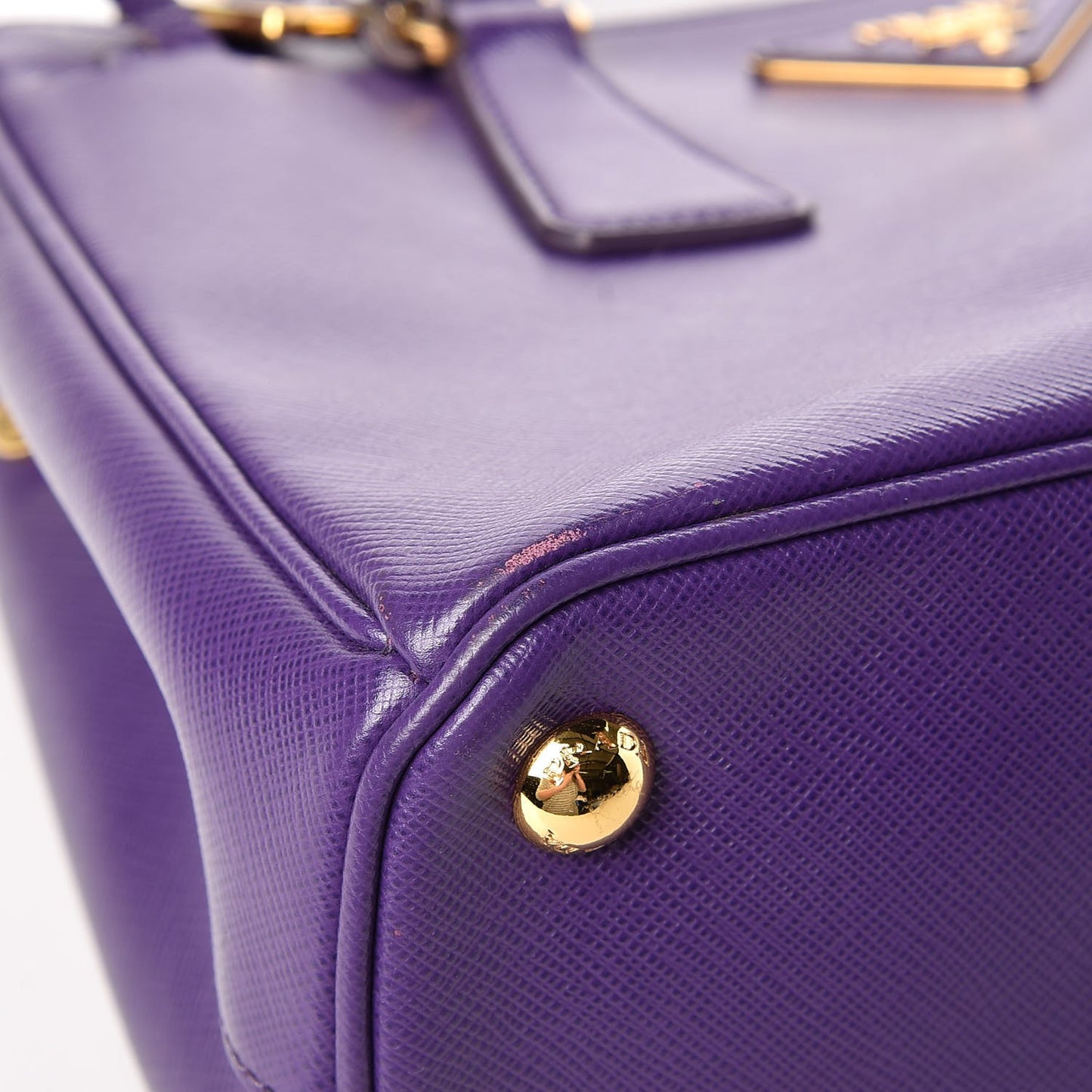 Saffiano Small Galleria Double Zip Tote Viola