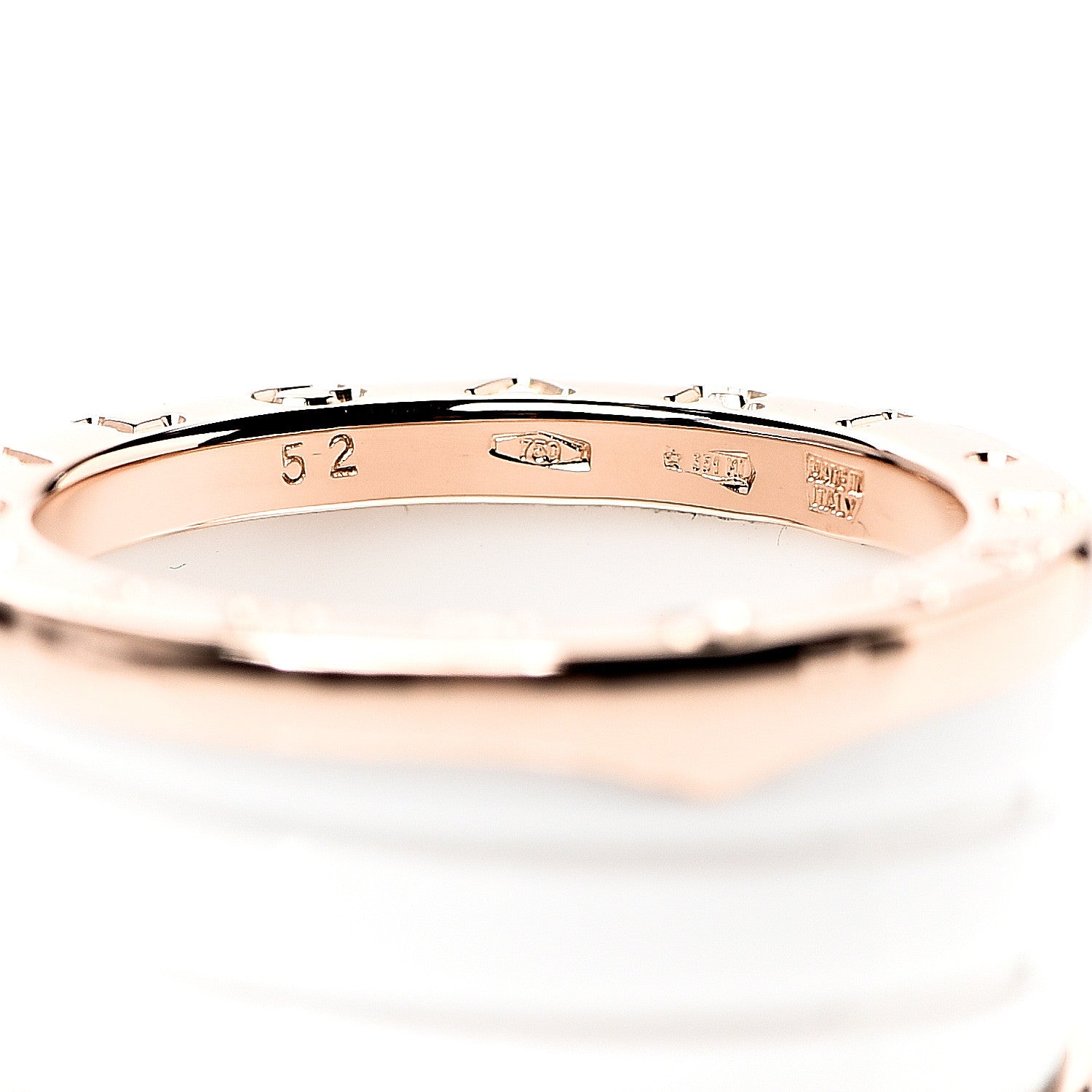 Bulgari 18K Rose Gold White Ceramic B.Zero1 Four-Band Ring 52 6 4 of 5