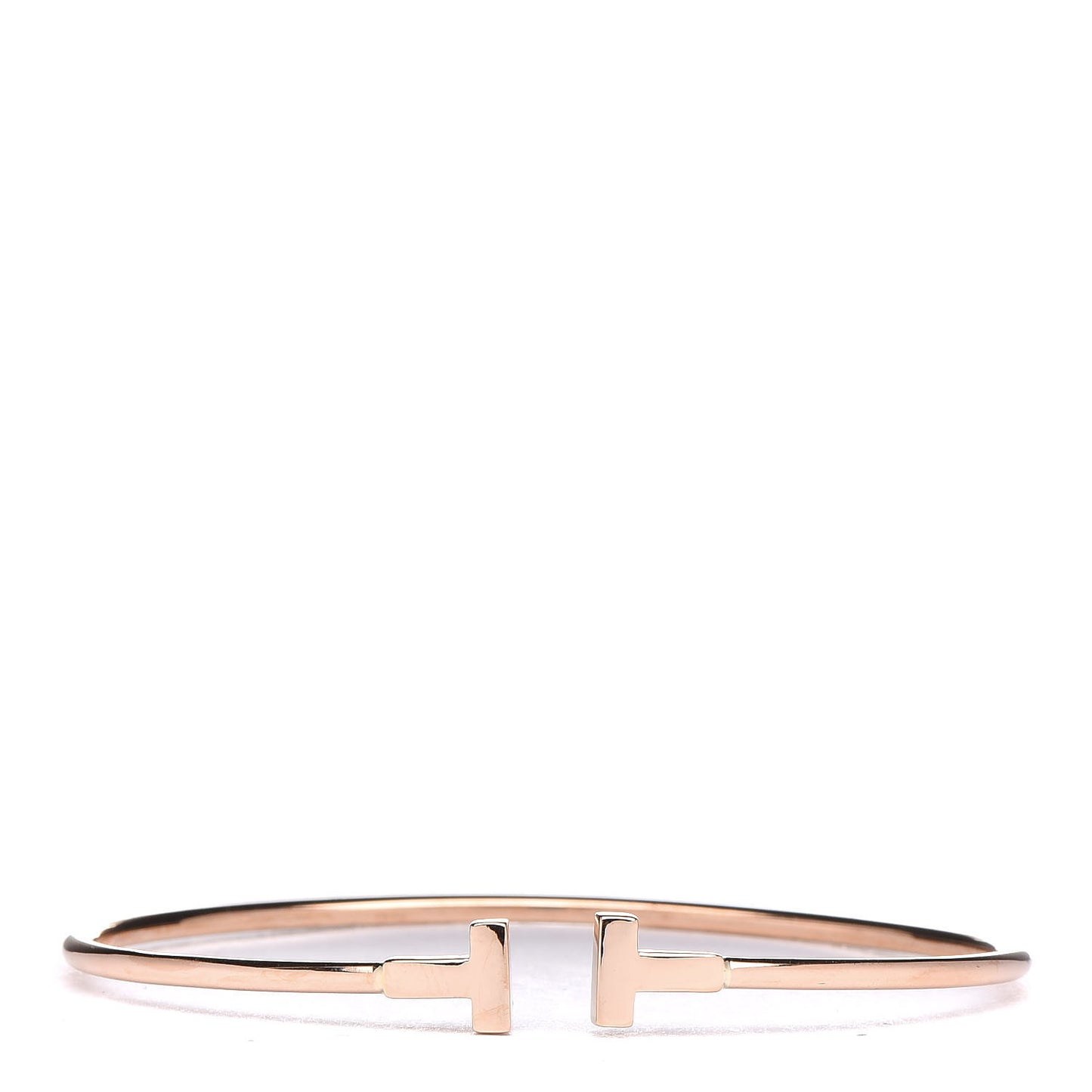 18K Rose Gold Narrow T Wire Bracelet