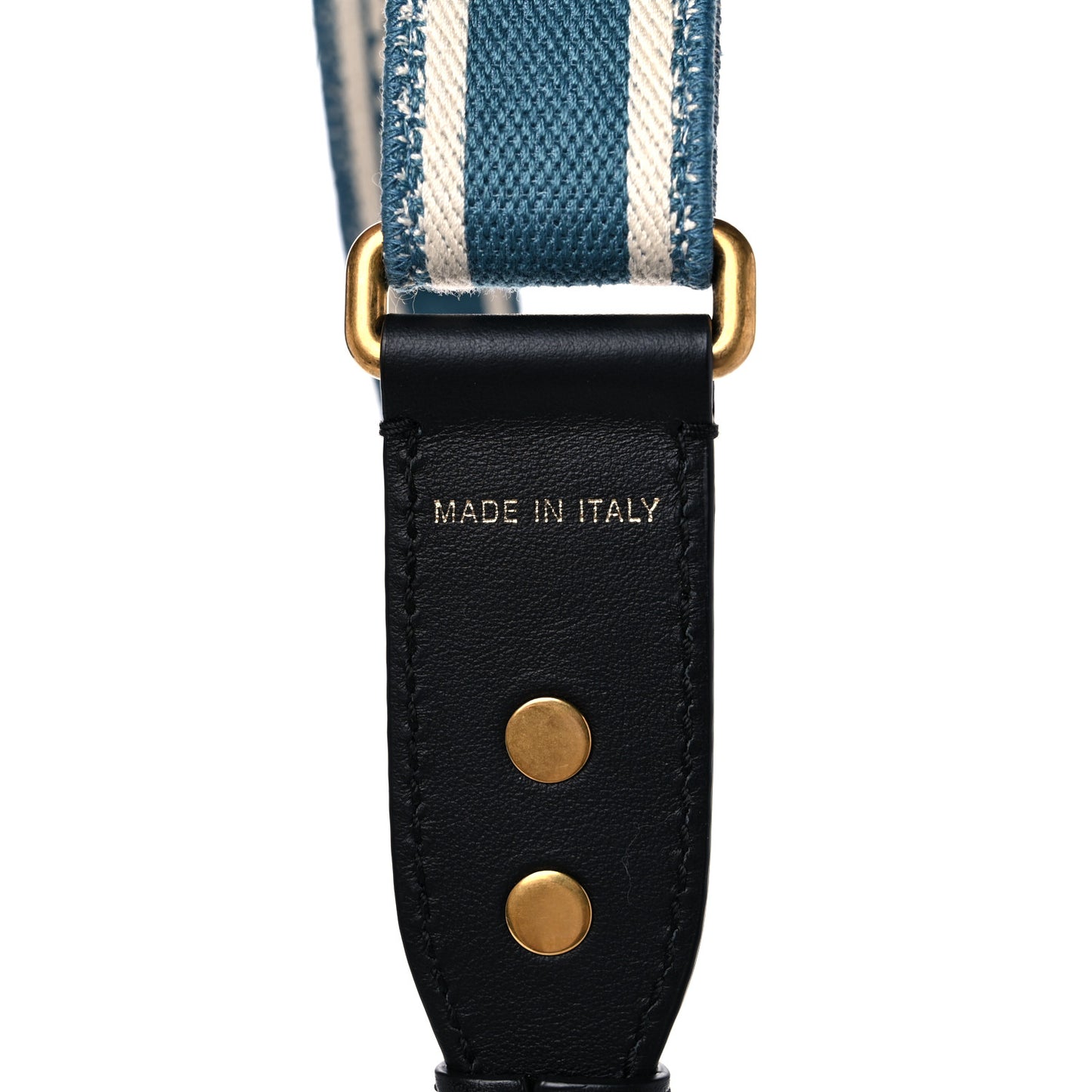 Canvas Embroidered Shoulder Strap Blue