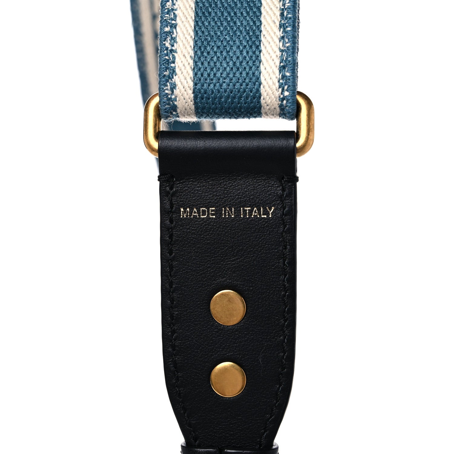 Christian Dior Canvas Embroidered Shoulder Strap Blue 4 of 6