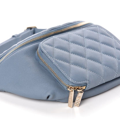 Chanel Caviar Quilted Business Affinity Waist Bag Blue 9 of 10