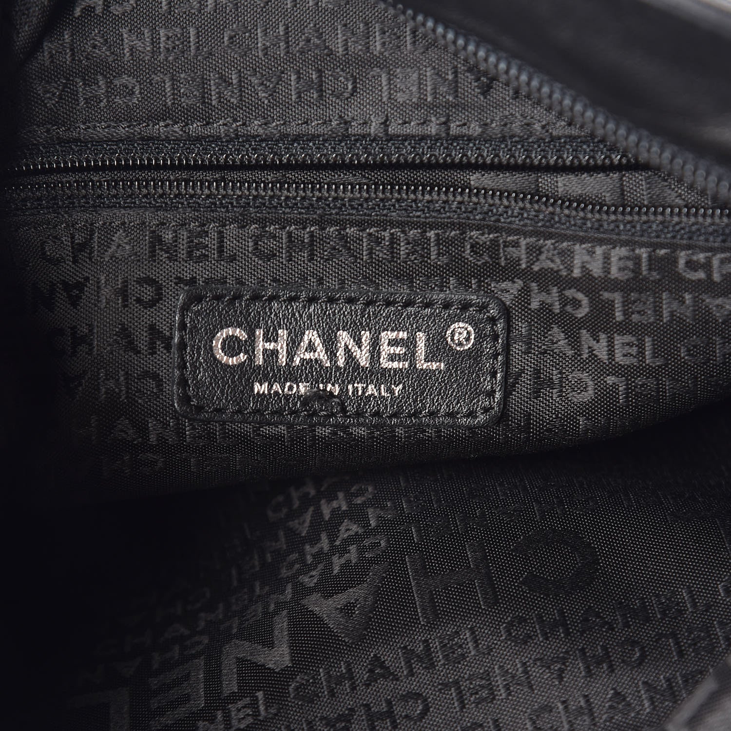 Chanel Lambskin Stitched Medium Ultimate Soft Tote Black 6 of 9
