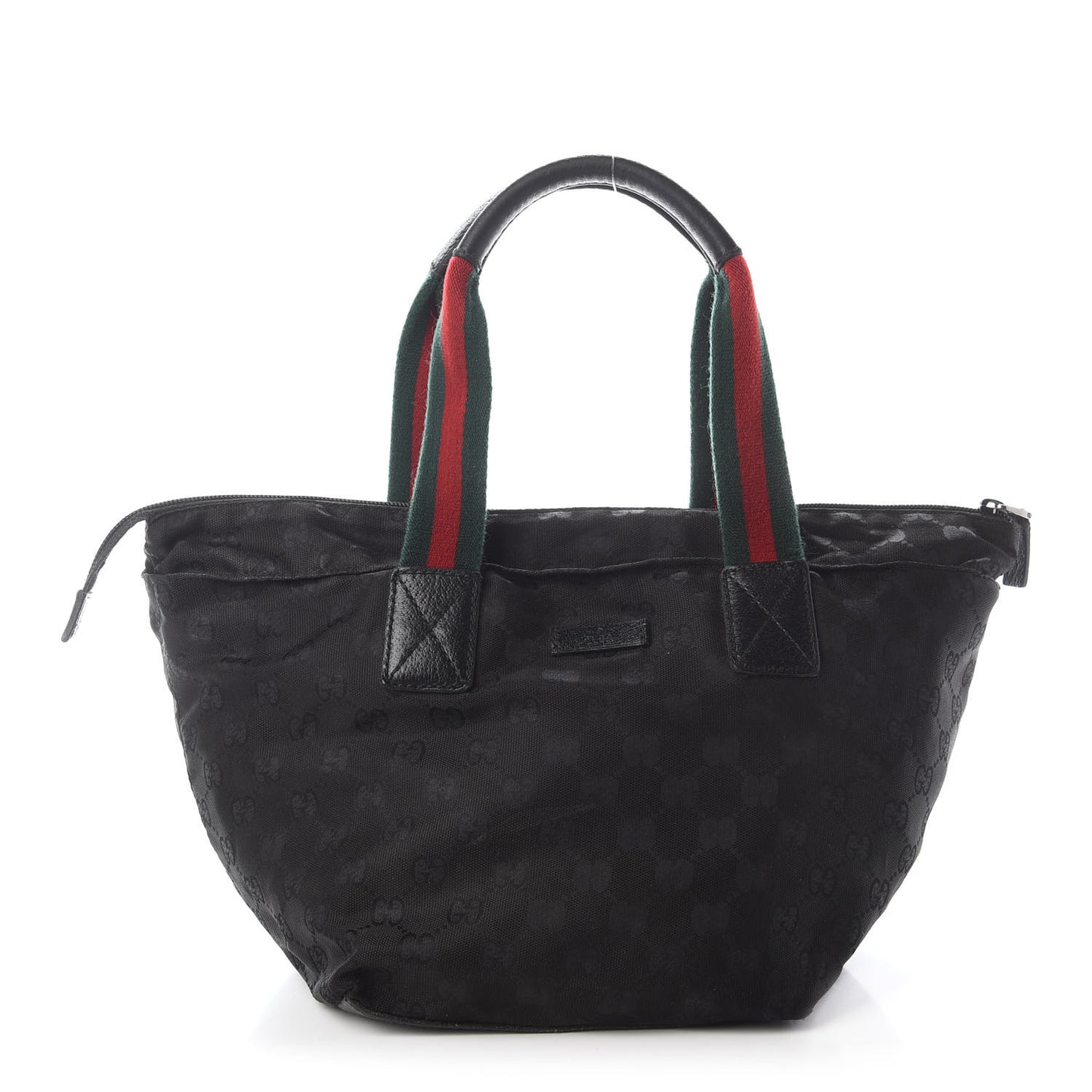 GG Monogram Small Web Handle Bucket Tote Black