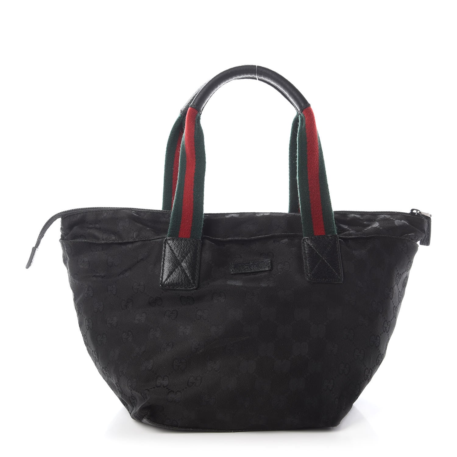 Gucci GG Monogram Small Web Handle Bucket Tote Black 1 of 8