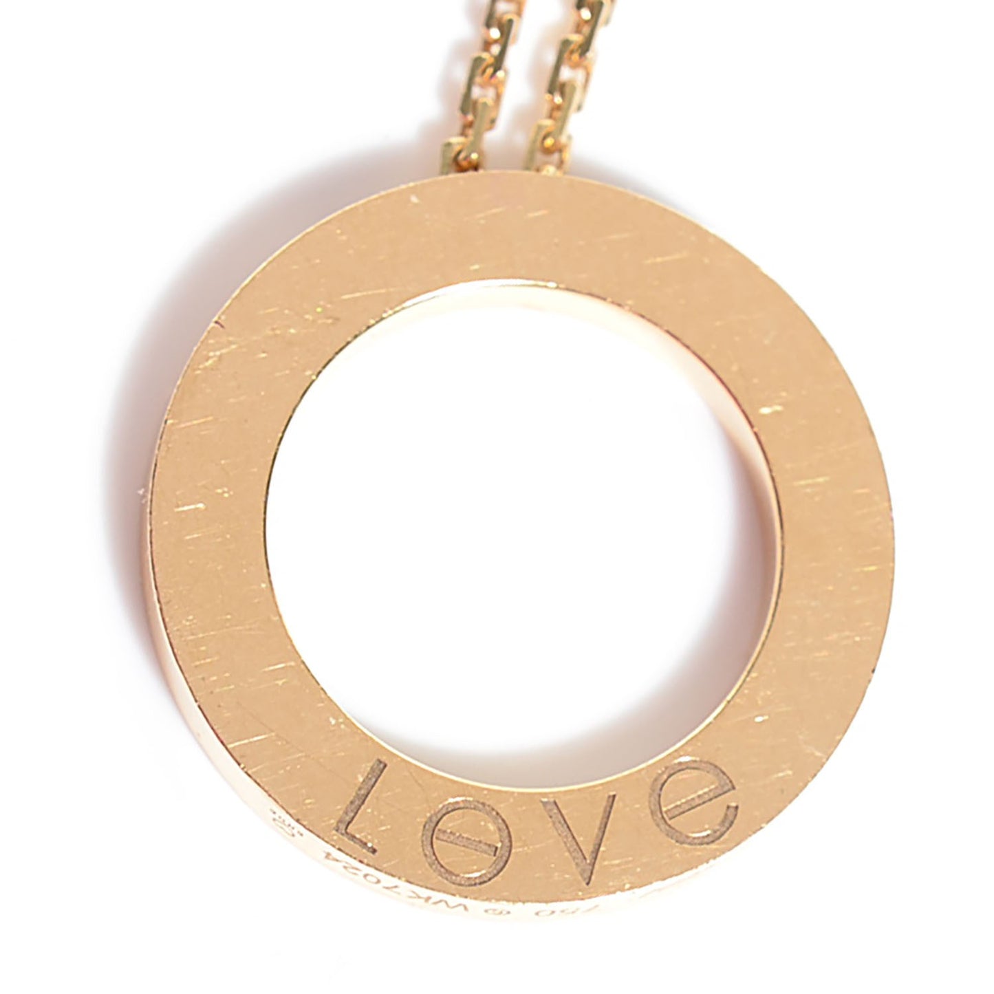18K Yellow Gold LOVE Pendant Necklace