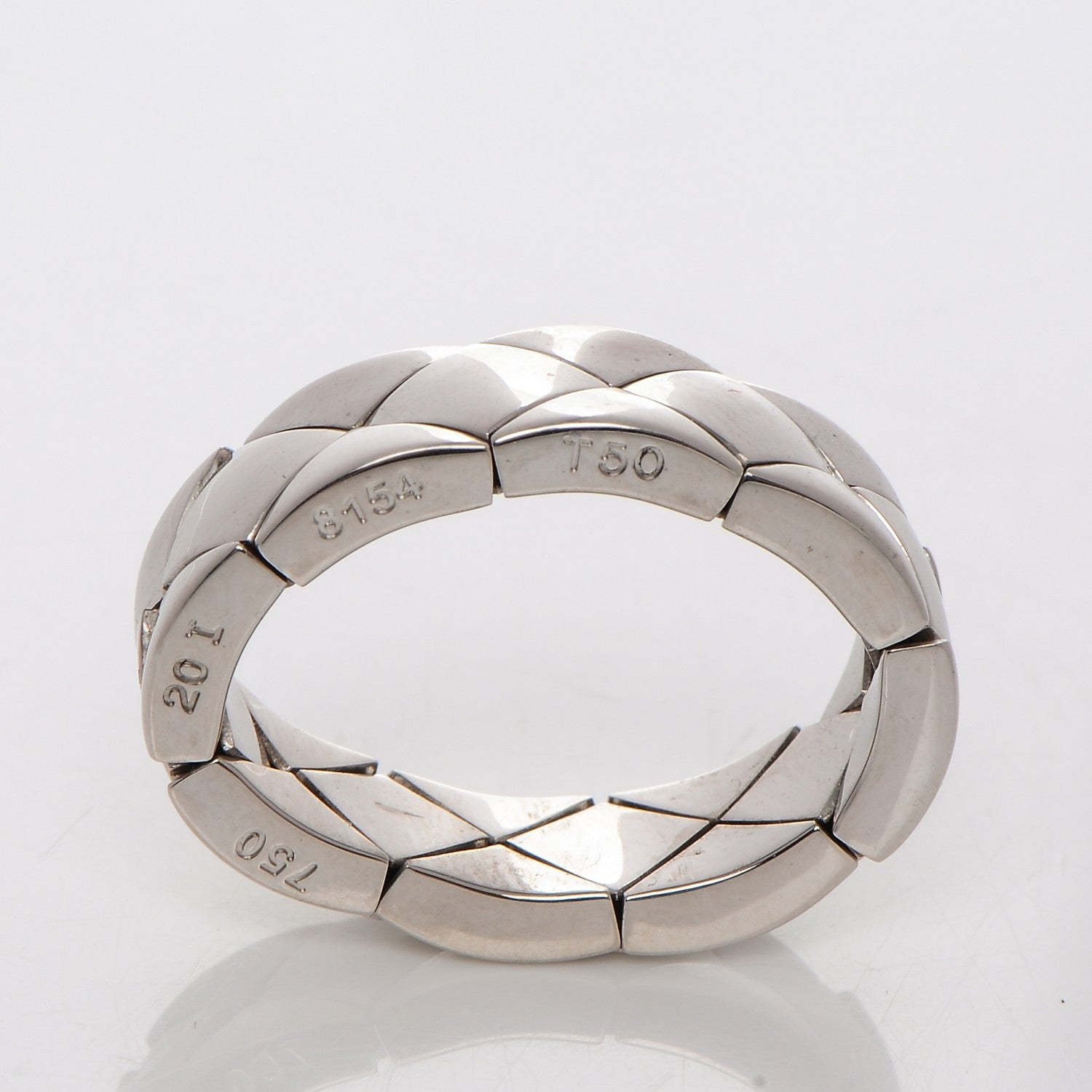 Chanel 18K White Gold Small Coco Crush Ring 6 4 of 5