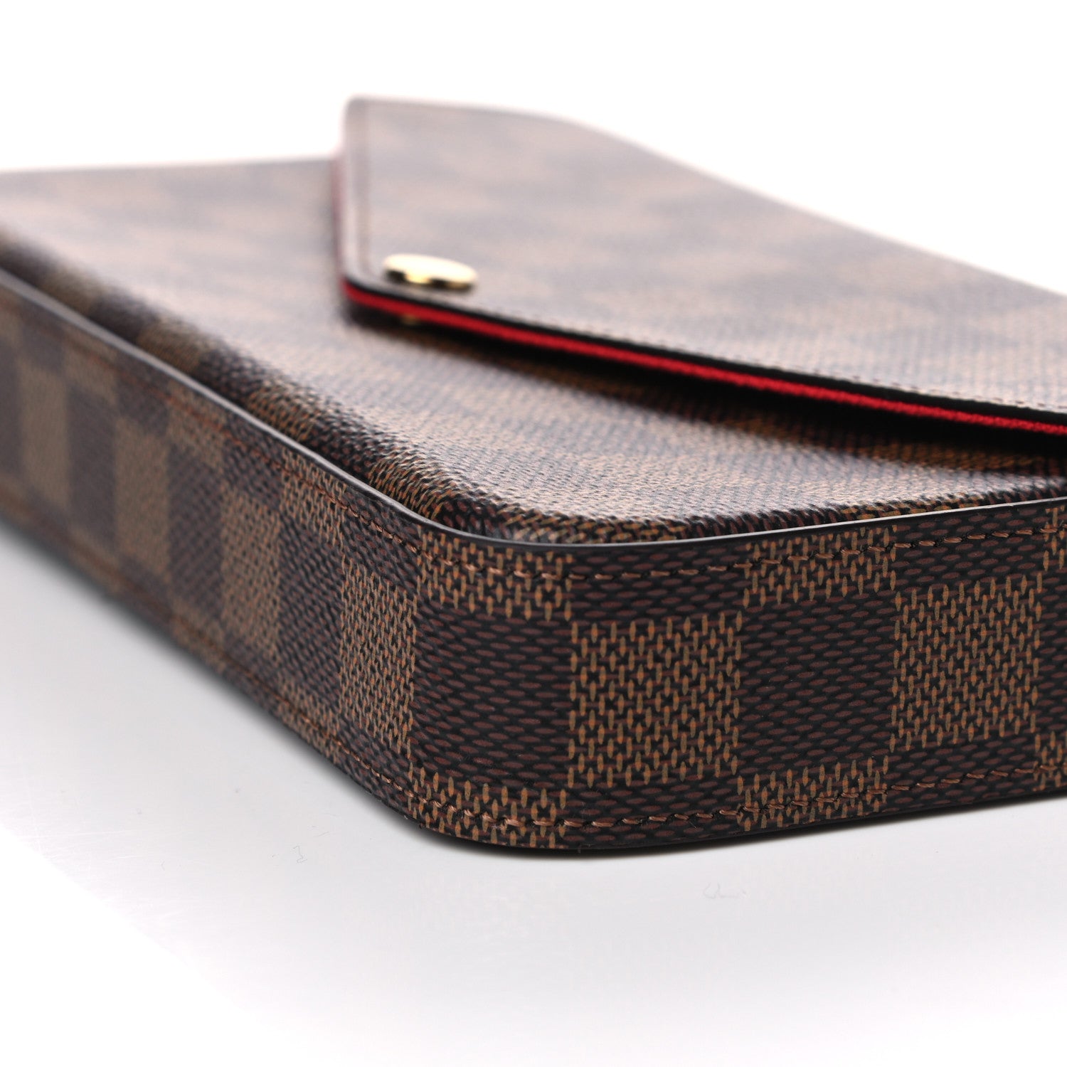 Louis Vuitton Damier Ebene Pochette Felicie Chain Wallet 9 of 10