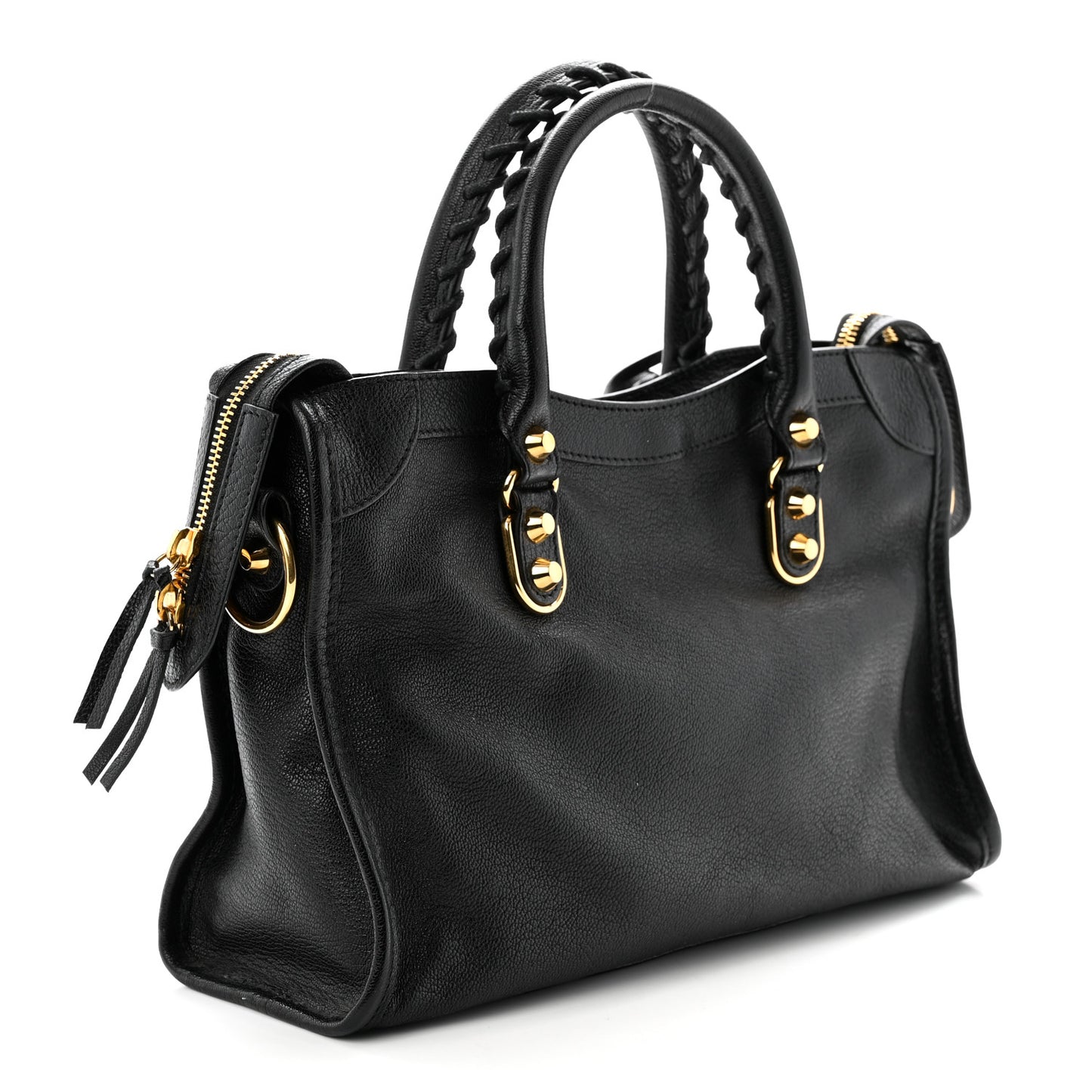 Chevre Gold Metallic Edge Hardware S City Black