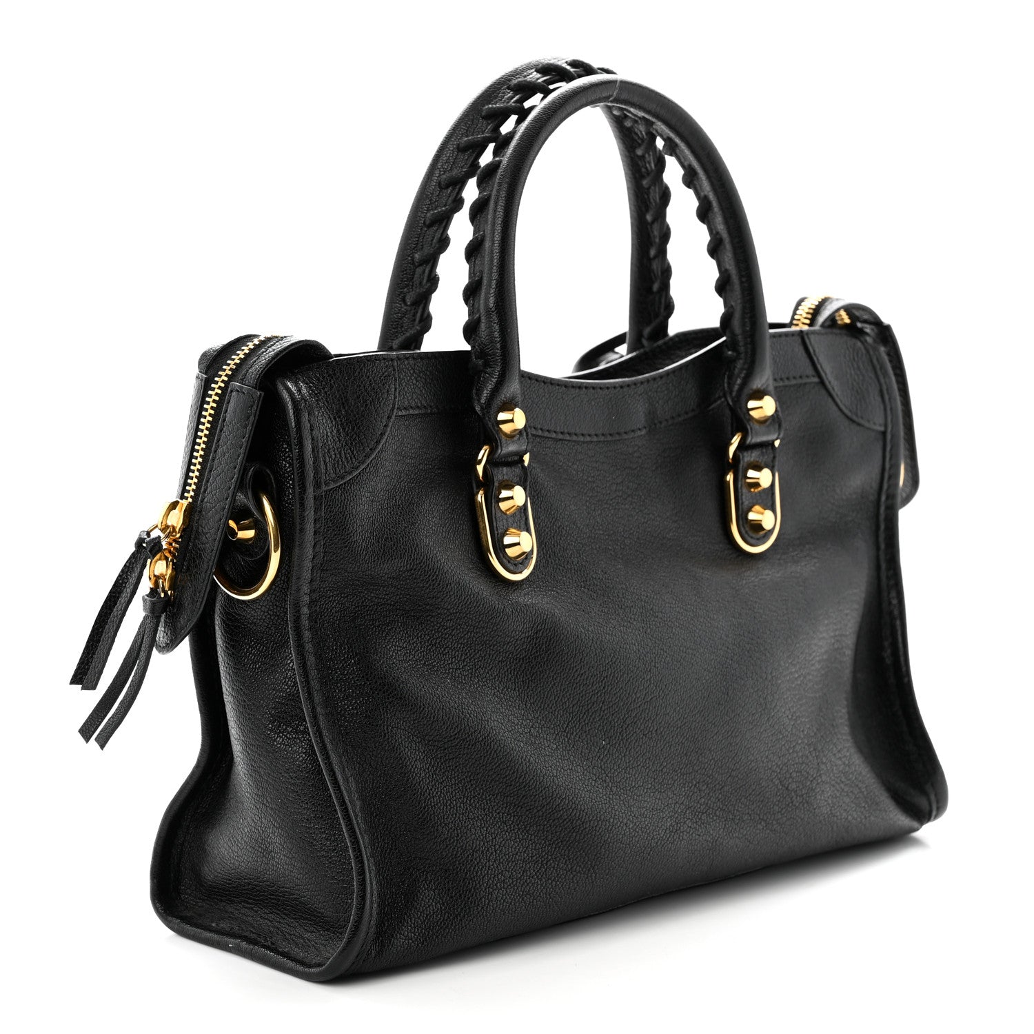 Balenciaga Chevre Gold Metallic Edge Hardware S City Black 4 of 11