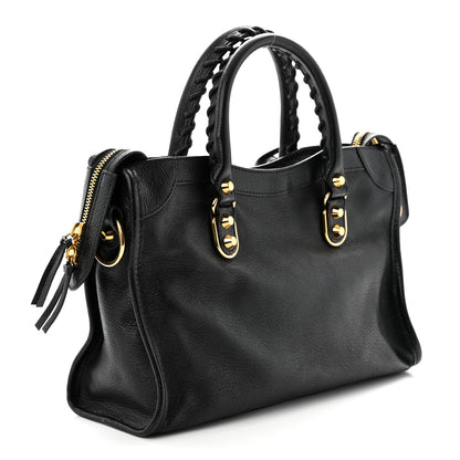 Balenciaga Chevre Gold Metallic Edge Hardware S City Black 4 of 11