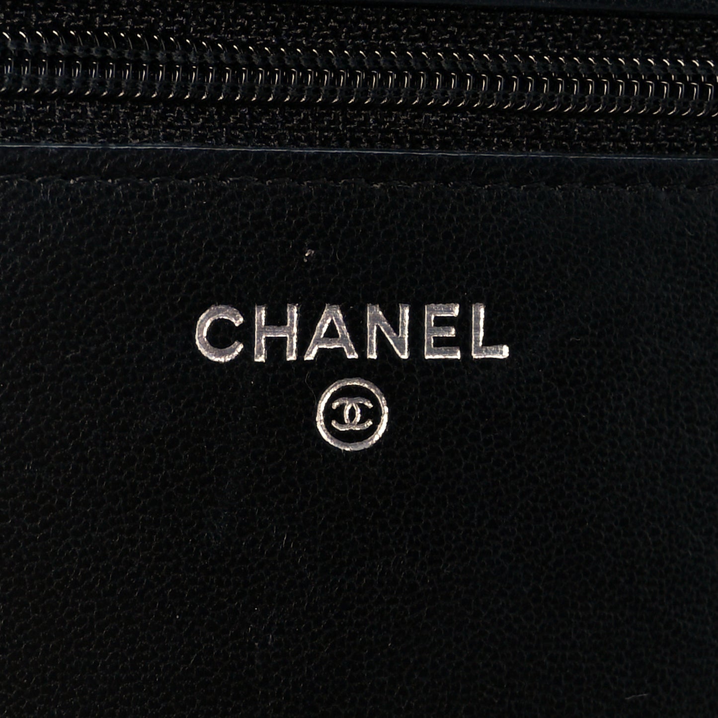 Lambskin Quilted Wallet On Chain WOC Black