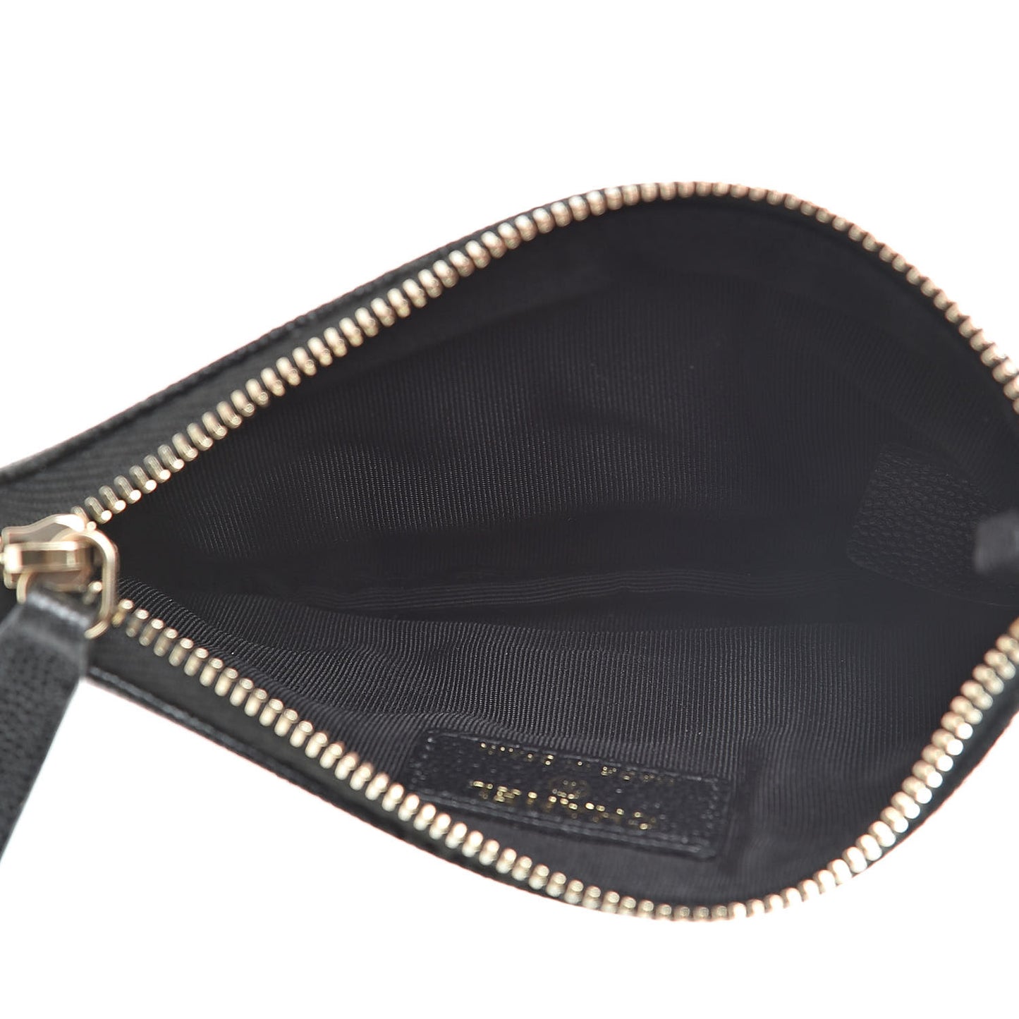 Caviar Quilted Small Vintage Mademoiselle Cosmetic Case Black