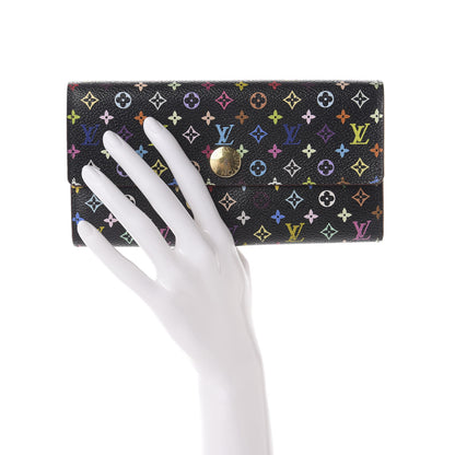 Louis Vuitton Monogram Multicolor Sarah Wallet Black Grenade 2 of 9