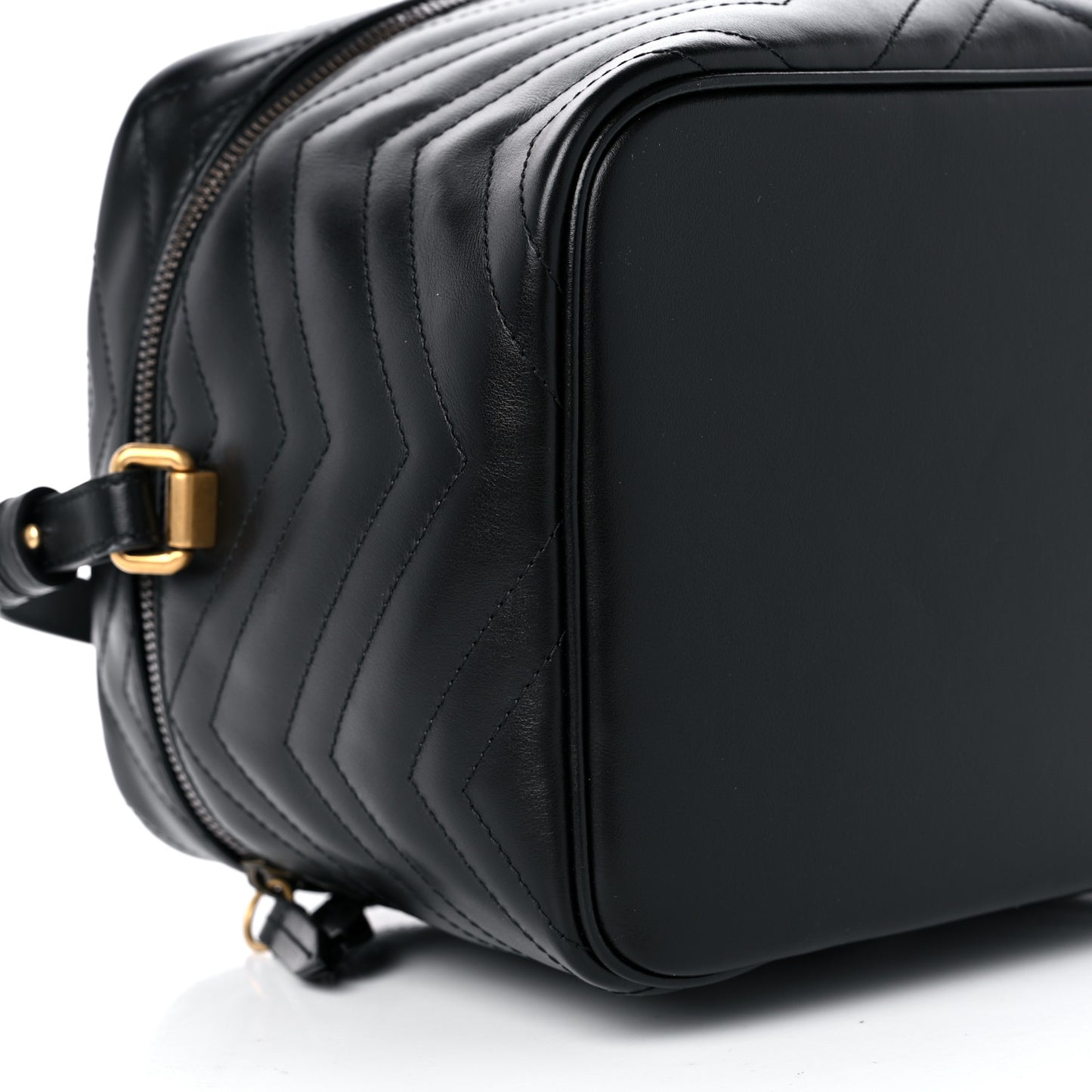 Calfskin Matelasse Large GG Marmont Vanity Cosmetic Case Black