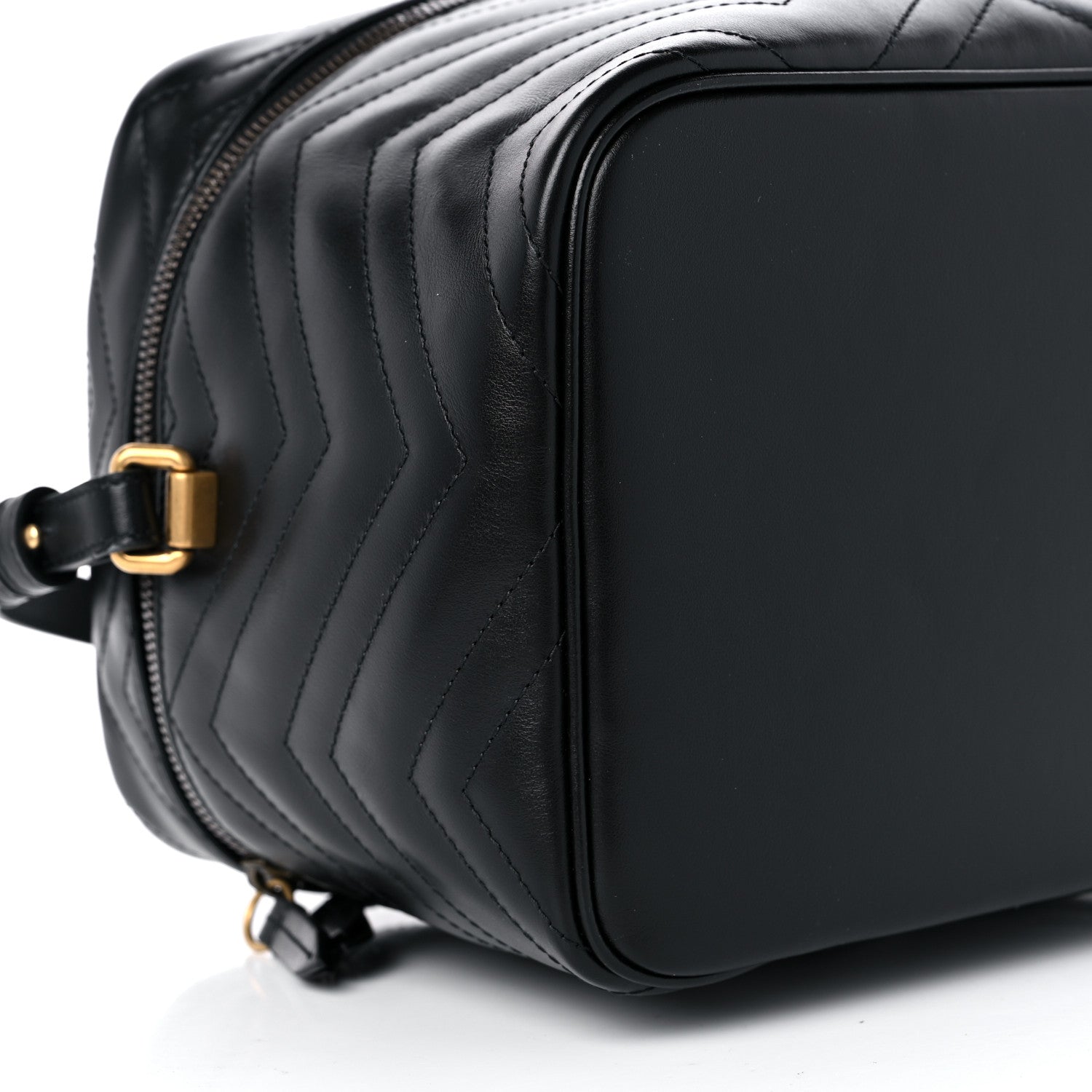 Gucci Calfskin Matelasse Large GG Marmont Vanity Cosmetic Case Black 9 of 11
