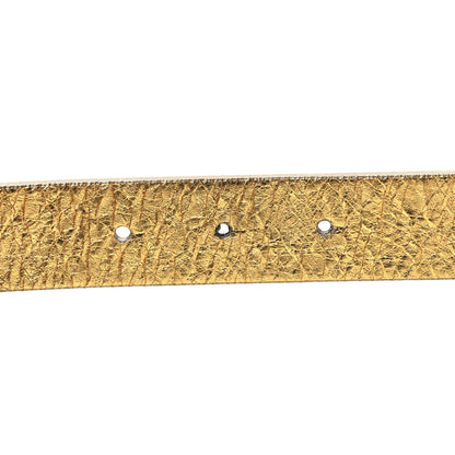 Chanel Metallic Calfskin Crystal Embellished CC Scarab Belt 70 28 Gold 3 of 6